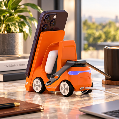 Race Car Wireless Charger Alarm Clock