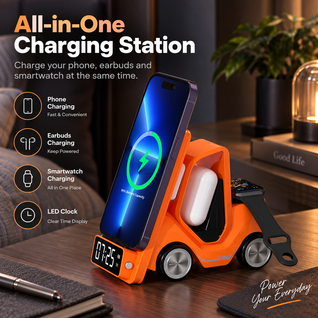 Race Car Wireless Charger Alarm Clock