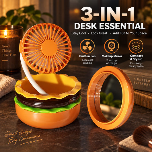 Rechargeable Burger Desk Fan