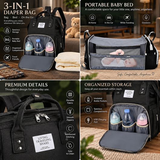 Insulated Diaper Bag Backpack
