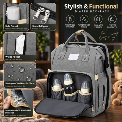 Insulated Diaper Bag Backpack