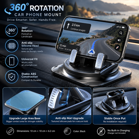 360 Rotating Dashboard Phone Mount