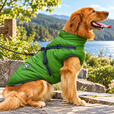 Waterproof Dog Winter Coat with Harness