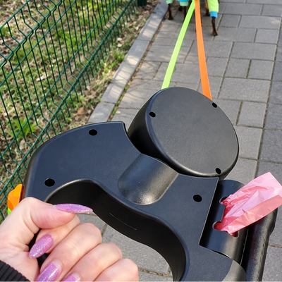 Retractable Dual Dog Leash with LED Light