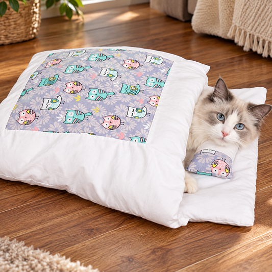 Cat Sleeping Bag with Pillow
