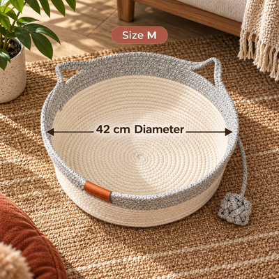 Woven Cotton Rope Cat Bed