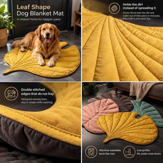 Leaf Shape Dog Blanket