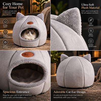 Cat Ear Tent Cave Bed