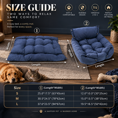 3-in-1 Convertible Dog Bed