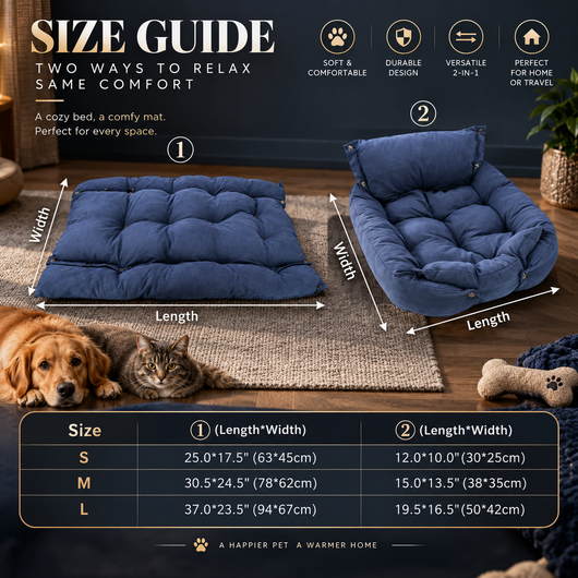 3-in-1 Convertible Dog Bed