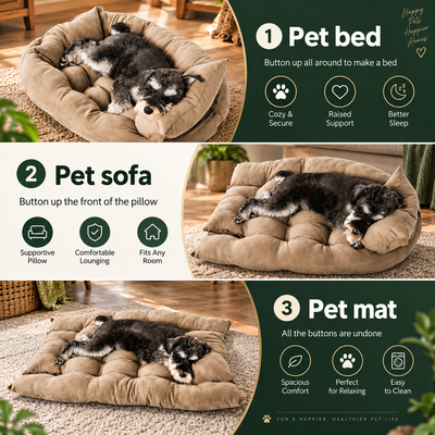 3-in-1 Convertible Dog Bed