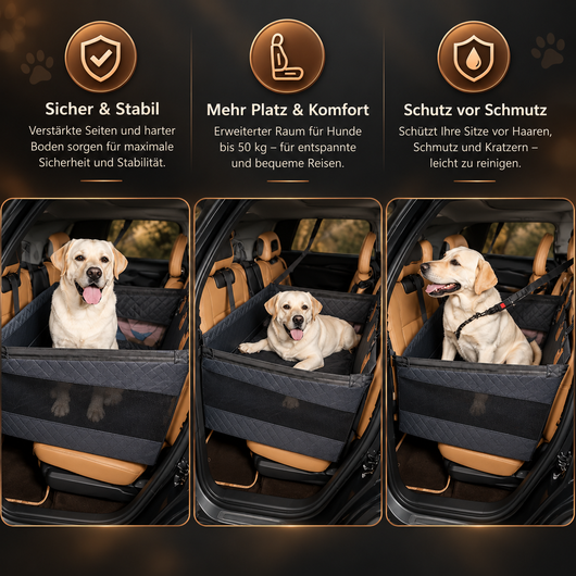 Hard Base Single Dog Car Seat