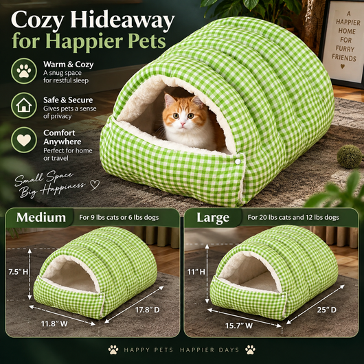 Foldable Winter Cat Cave Bed