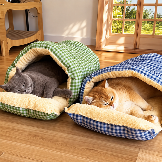 Foldable Winter Cat Cave Bed