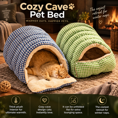 Foldable Winter Cat Cave Bed