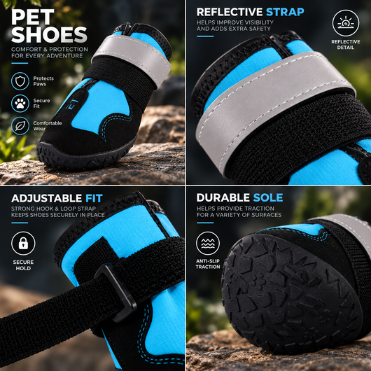 Anti-Slip Dog Shoes Set of 4