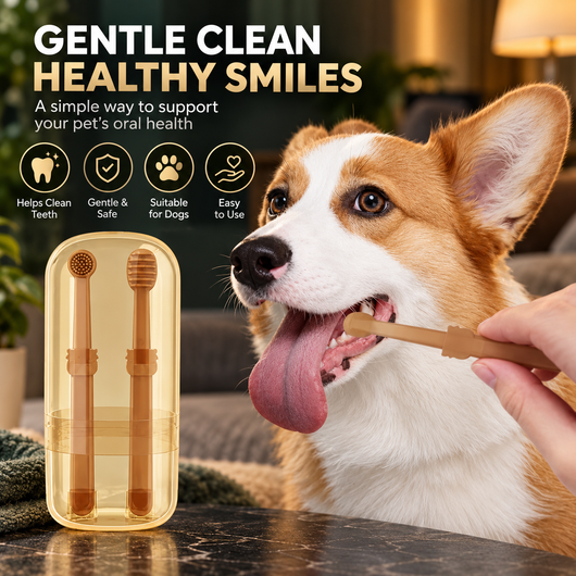 Pet Toothbrush with Tongue Scraper
