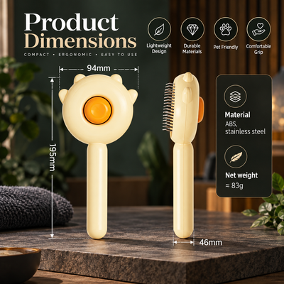 Self-Cleaning Slicker Brush