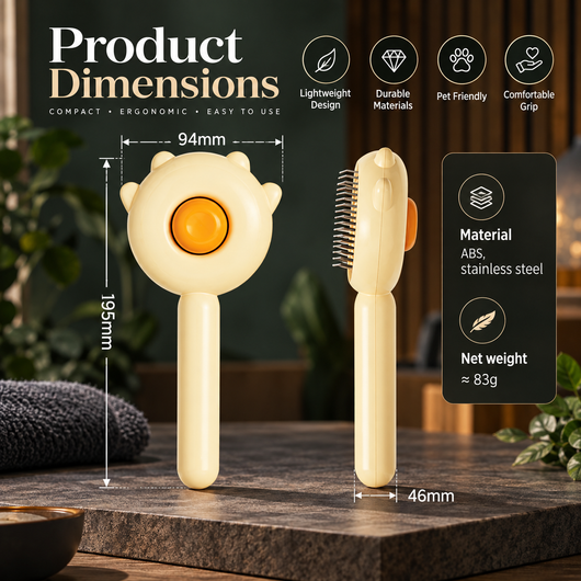 Self-Cleaning Slicker Brush