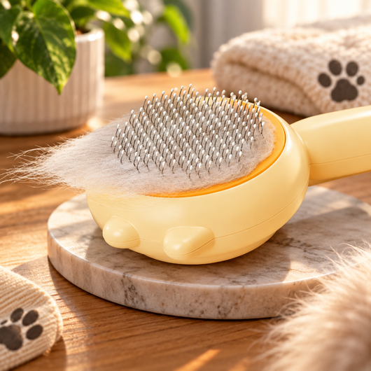 Self-Cleaning Slicker Brush