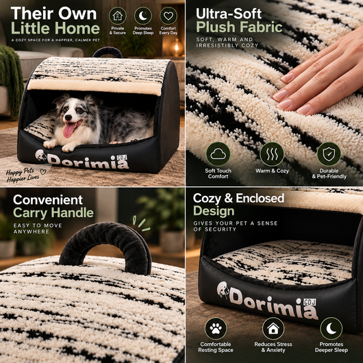 Calming Den Bed for Dogs and Cats