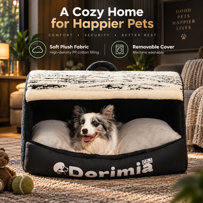Calming Den Bed for Dogs and Cats