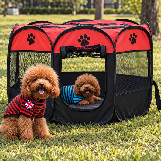 Foldable Mesh Cat Playpen