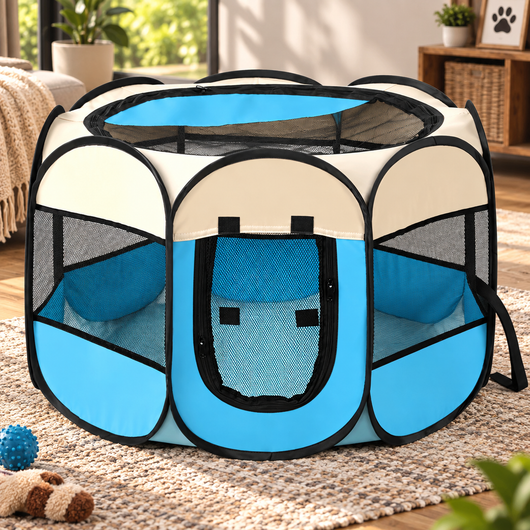 Foldable Mesh Cat Playpen
