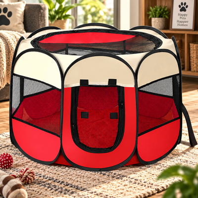 Foldable Mesh Cat Playpen
