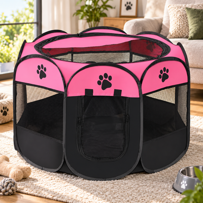 Foldable Mesh Cat Playpen