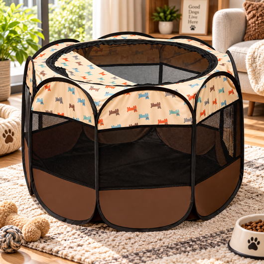 Foldable Mesh Cat Playpen
