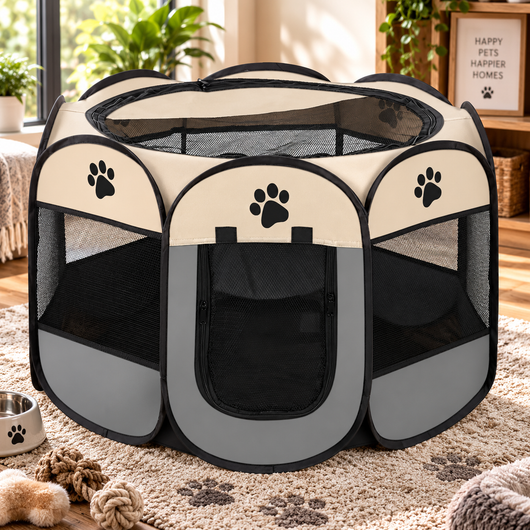 Foldable Mesh Cat Playpen