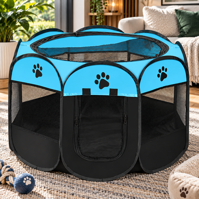 Foldable Mesh Cat Playpen