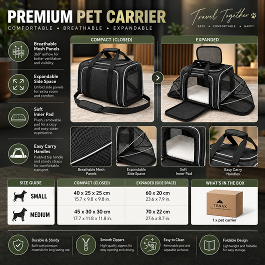Expandable Mesh Pet Carrier