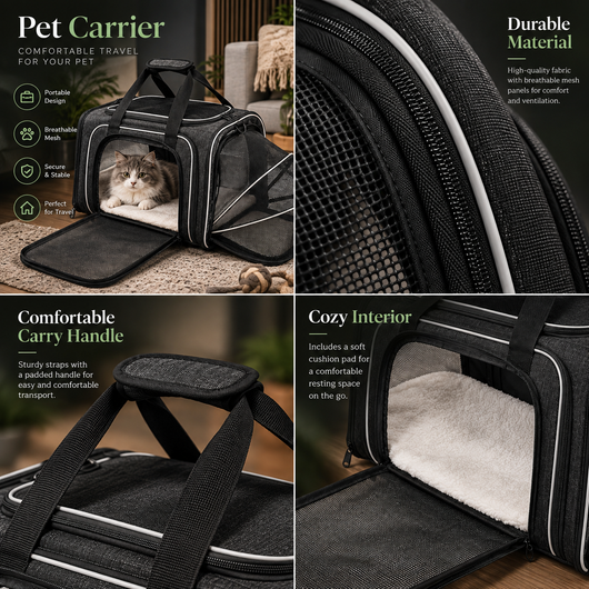 Expandable Mesh Pet Carrier