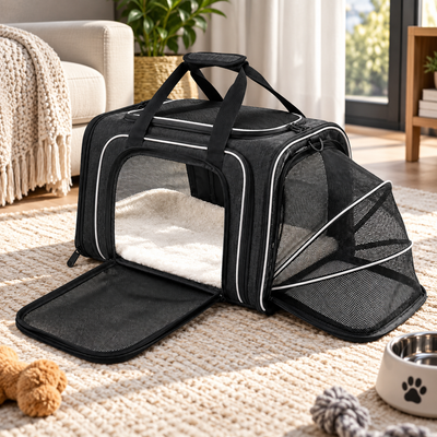 Expandable Mesh Pet Carrier