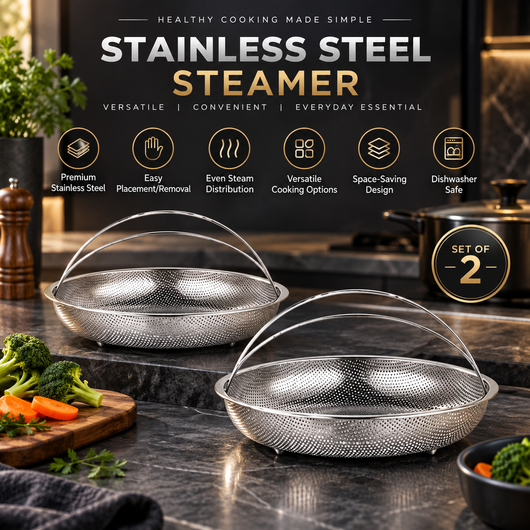 Stainless Steel Steamer Basket Set