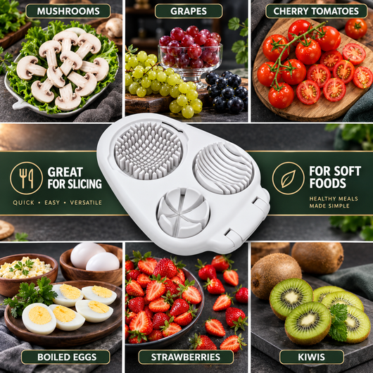 3-in-1 Stainless Steel Egg Slicer