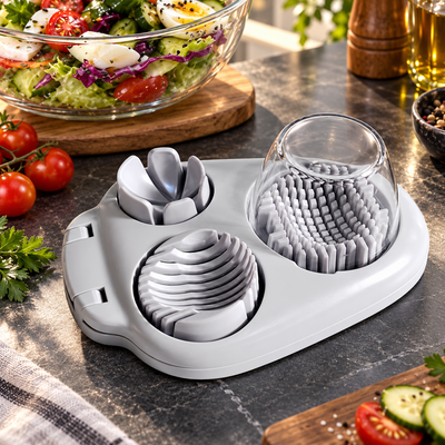 3-in-1 Stainless Steel Egg Slicer