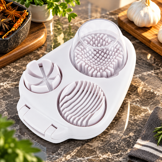 3-in-1 Stainless Steel Egg Slicer