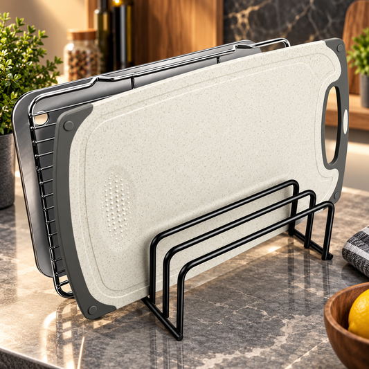 Steel Cutting Board Organizer Rack