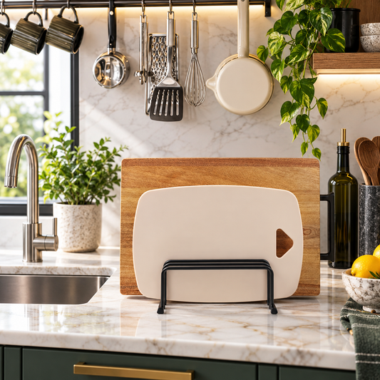 Steel Cutting Board Organizer Rack