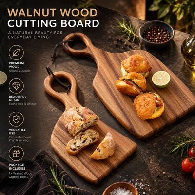 Walnut Wood Cutting Board Set of 2