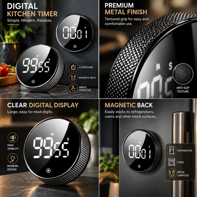 Magnetic Digital Kitchen Timer