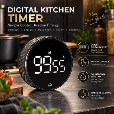 Magnetic Digital Kitchen Timer
