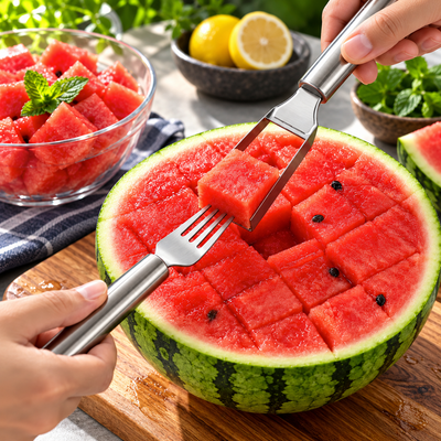 Stainless Steel Watermelon Fork Slicer