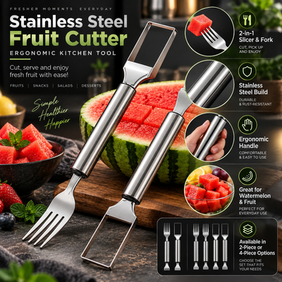 Stainless Steel Watermelon Fork Slicer