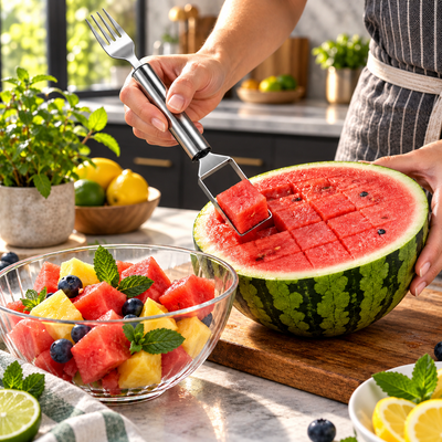 Stainless Steel Watermelon Fork Slicer