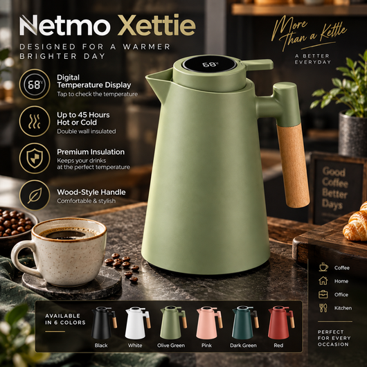 Insulated Thermal Carafe with Temp Display