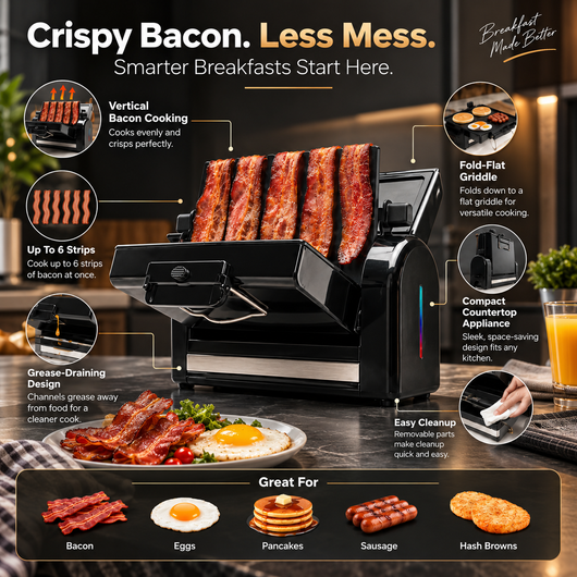 Vertical Bacon Cooker and Griddle